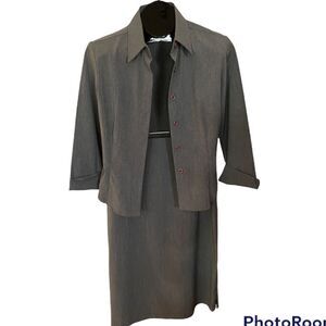 Vintage Newport News Easy Style Skirt Set in Gray - size 10